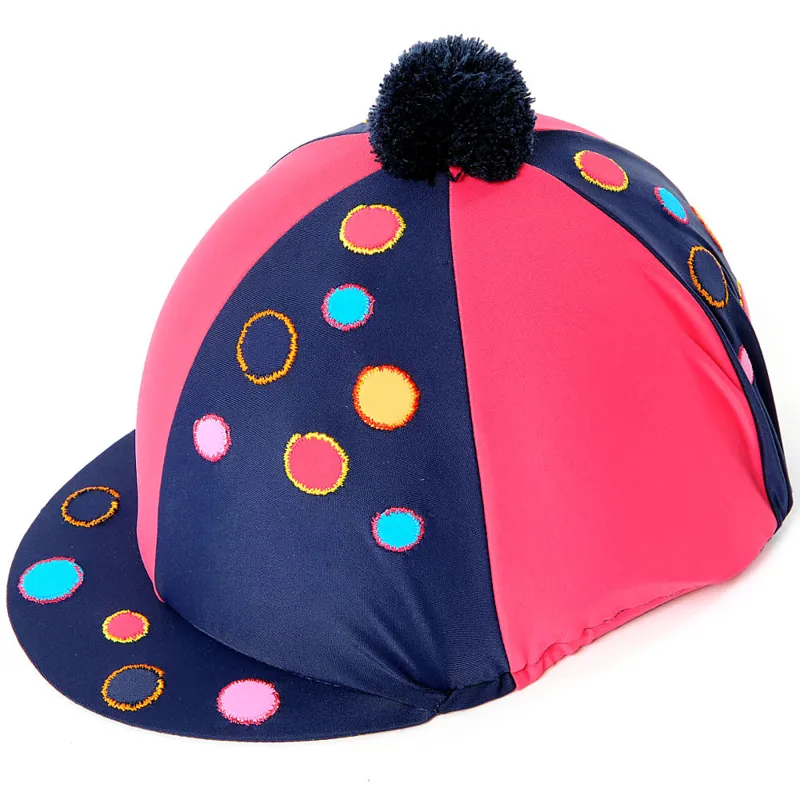 Carrots Rough Spot Riding Hat Cover Red/Navy