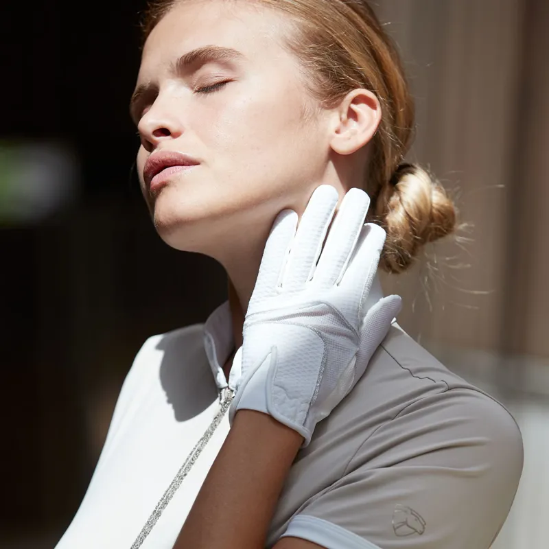 Catago FIR-Tech Ness Ladies Riding Gloves - White-2