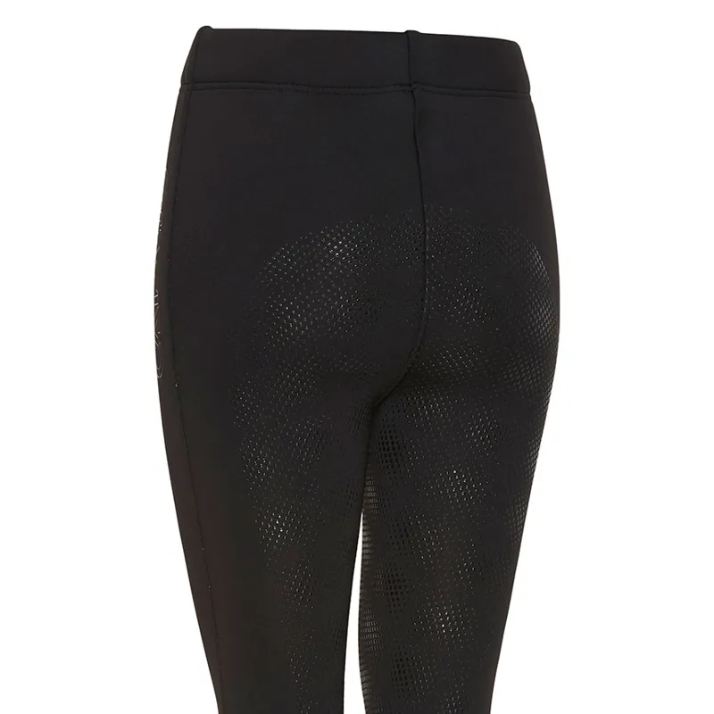 Catago Panola Full Grip Teddy Fleece Winter Riding Tights - Black-1