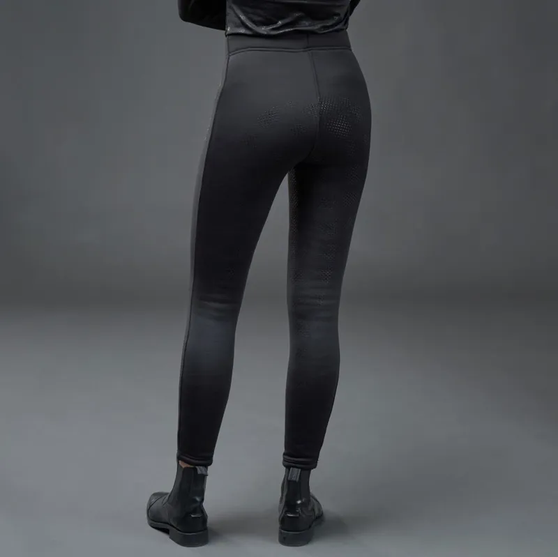 Catago Panola Full Grip Teddy Fleece Winter Riding Tights - Black-2
