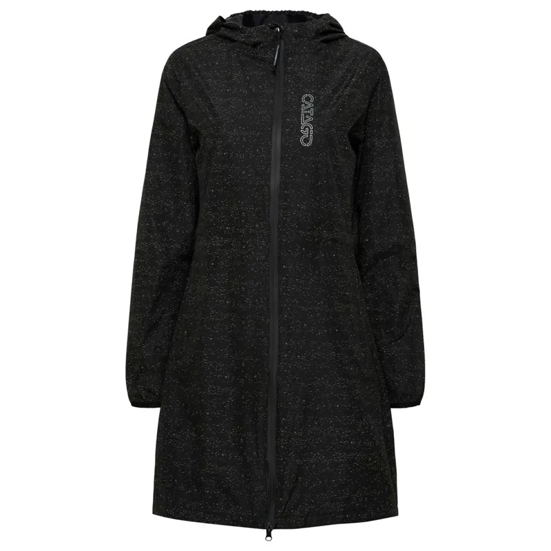 Catago Trainer Reflective Ladies Long Waterproof Jacket - Black