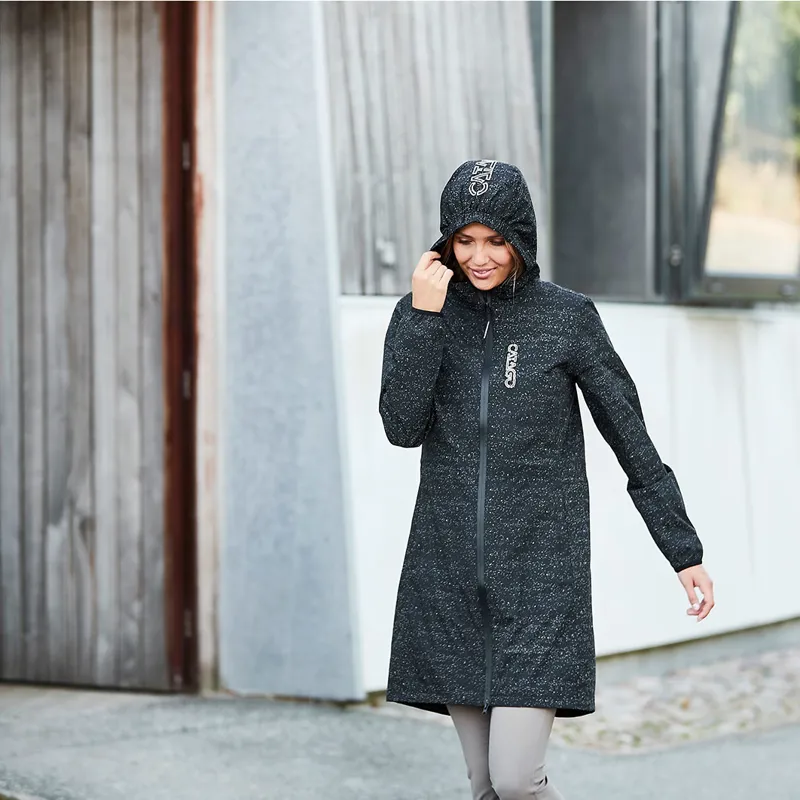 Catago Trainer Reflective Ladies Long Waterproof Jacket - Black-2