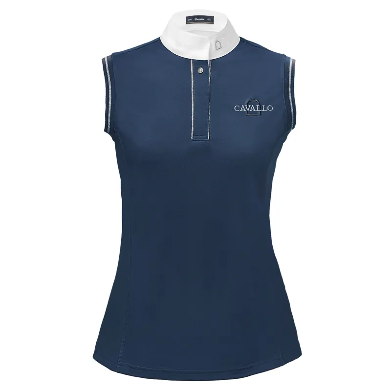Cavallo Malea Sleeveless Ladies Competition Shirt - Dark Blue
