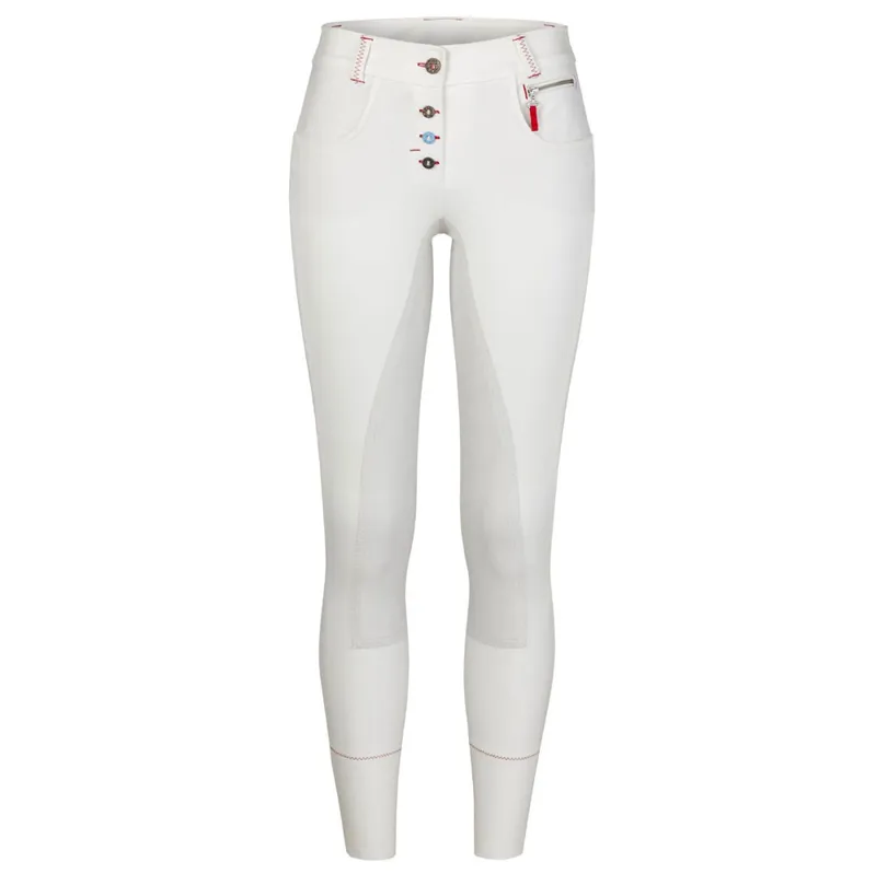 Cavallo Cadine Ladies Full Seat Breeches - White-1