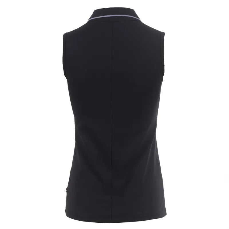 Cavallo Cava 4523 Ladies Sleeveless Polo Shirt - Black-1