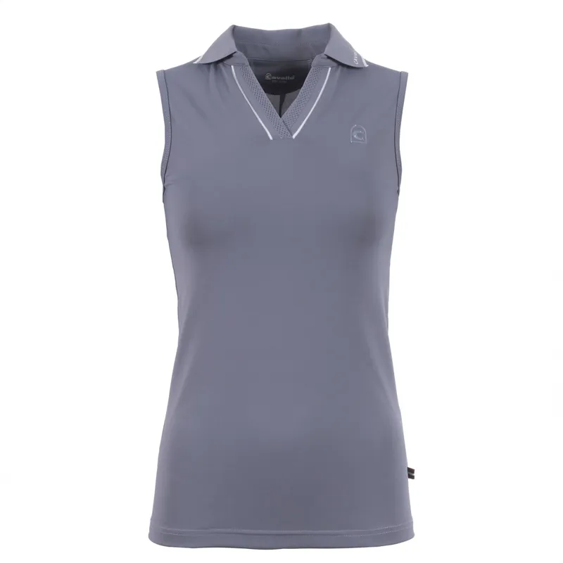 Cavallo Cava 4523 Ladies Sleeveless Polo Shirt - Blue Shadow