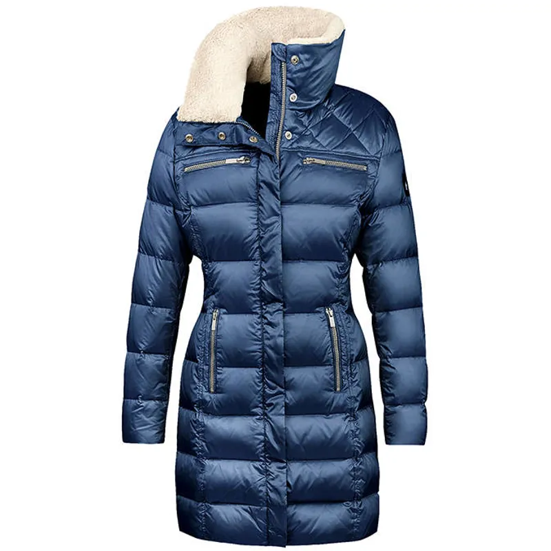 Cavallo Daley Ladies Waterproof Long Down Jacket - Metallic Blue
