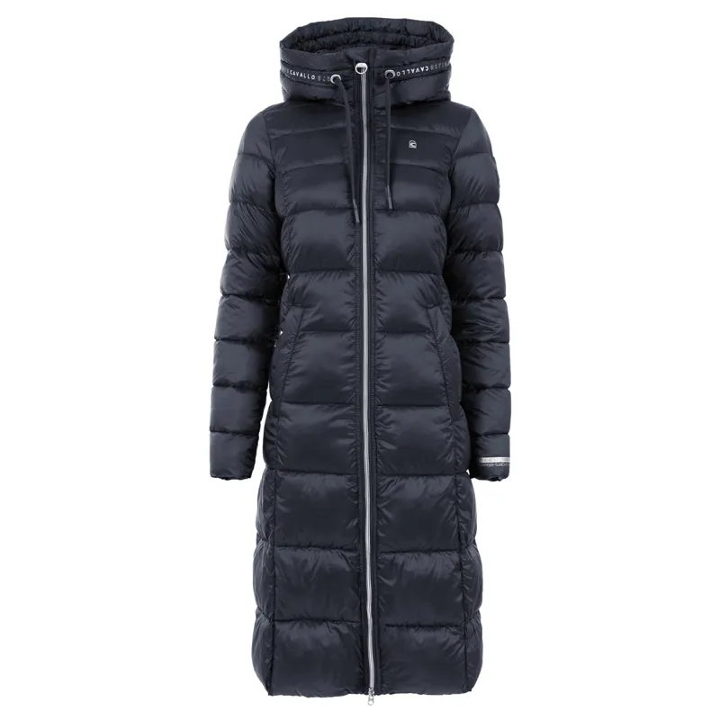 Cavallo Ebru Ladies Long Quilted Jacket - Dark Blue