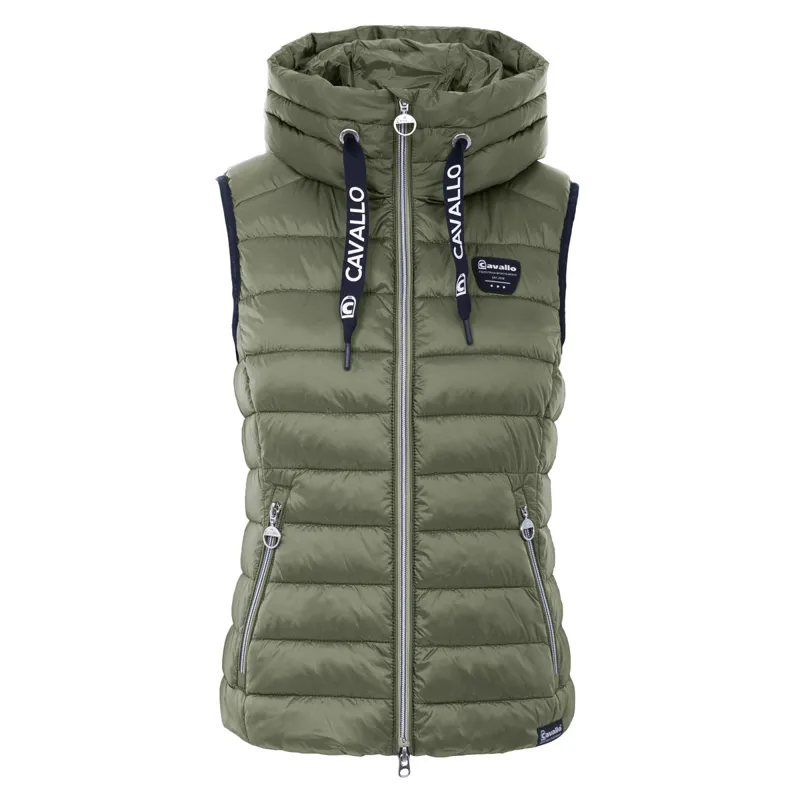 Cavallo Damira Ladies Quilted Gilet - Green Leaf