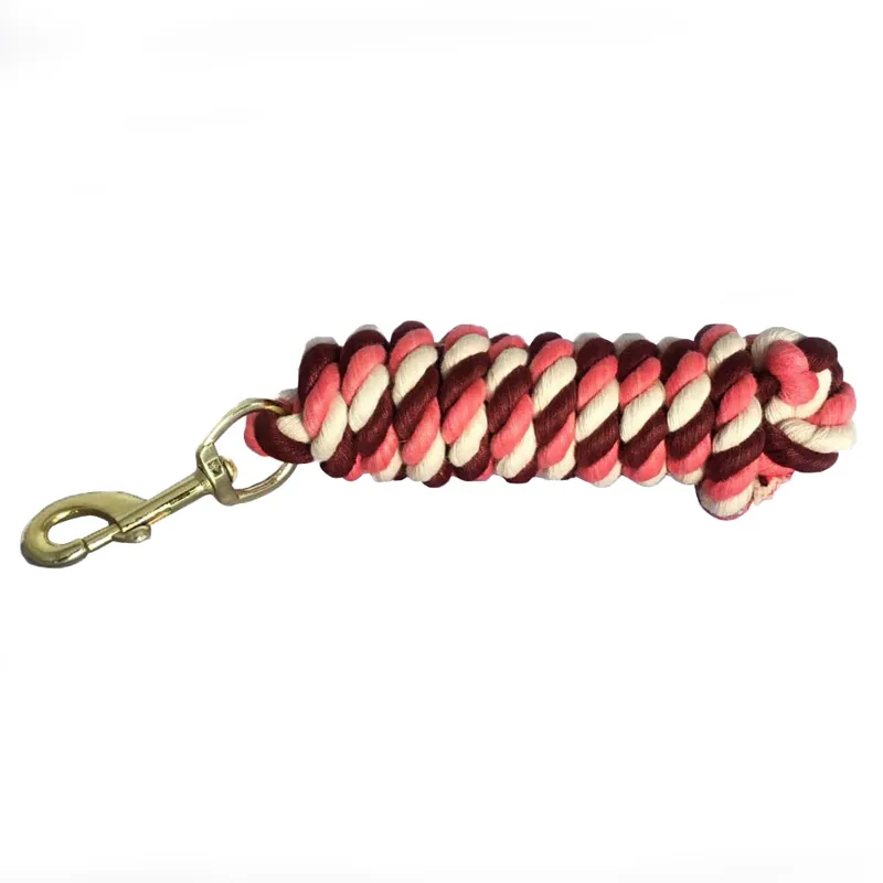 Chukka Cotton Lead Rope - Pink/Brown/Champagne