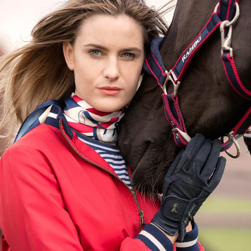 Horseware Unisex Heritage Riding Gloves - Black-1