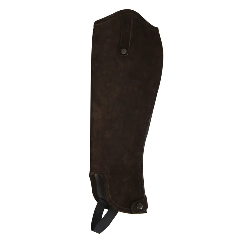 Rectiligne Suede Adults Half Chaps - Brown