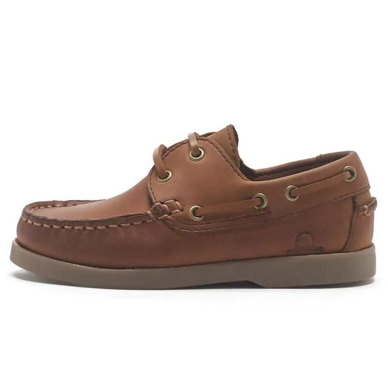 Chatham Henry Junior Nubuck Boat Shoes - Tan-3