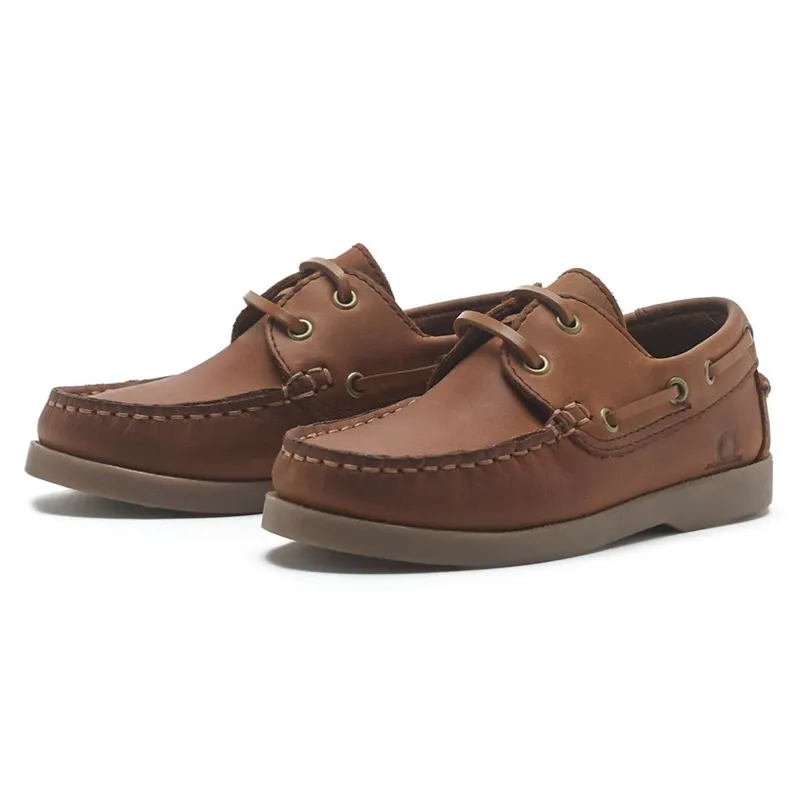 Chatham Henry Junior Nubuck Boat Shoes - Tan