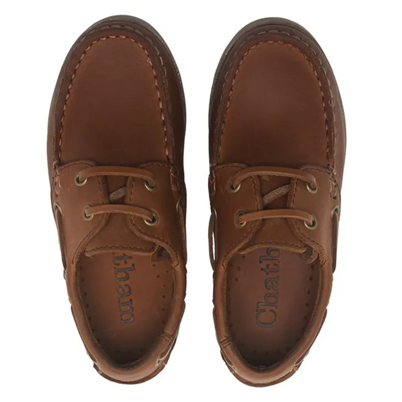 Chatham Henry Junior Nubuck Boat Shoes - Tan-2