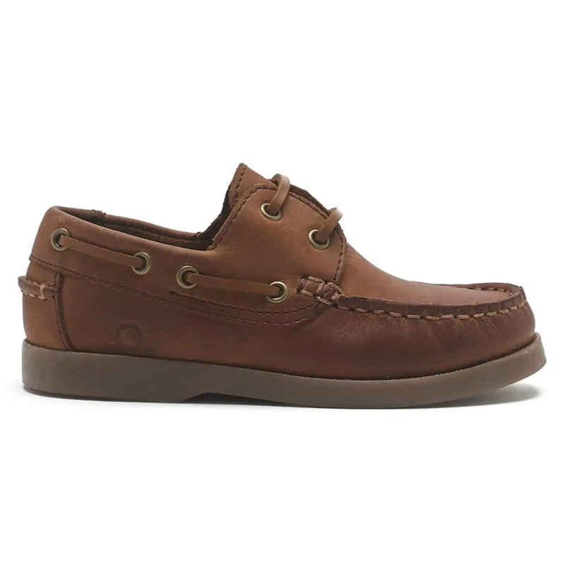 Chatham Henry Junior Nubuck Boat Shoes - Tan-1