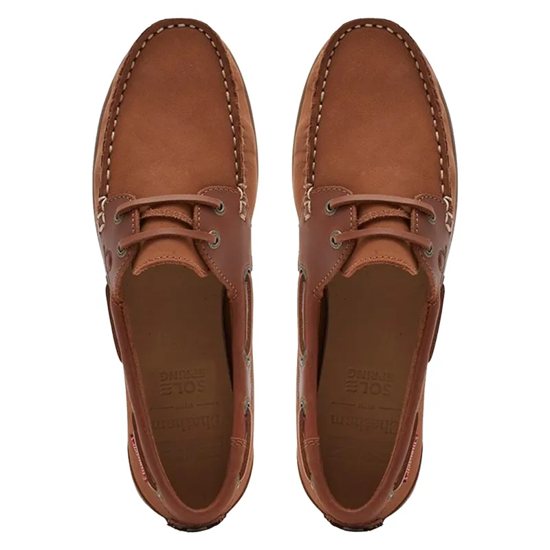 Chatham Penang Ladies Leather Boat Shoes - Tan/Tan-3