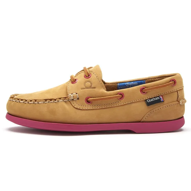 Chatham Pippa G2 II Ladies Boat Shoes - Tan/Pink-5