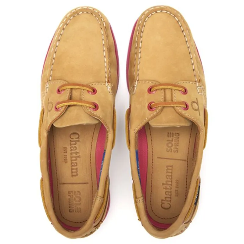 Chatham Pippa G2 II Ladies Boat Shoes - Tan/Pink-3