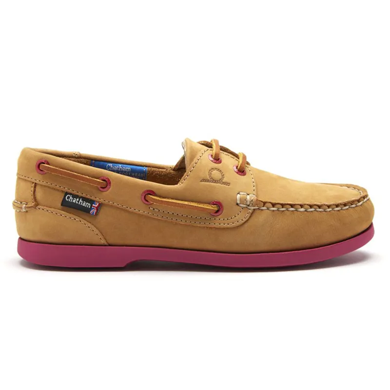 Chatham Pippa G2 II Ladies Boat Shoes - Tan/Pink-1
