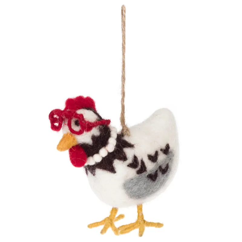 Sophie Allport Felt Decoration - Chicken