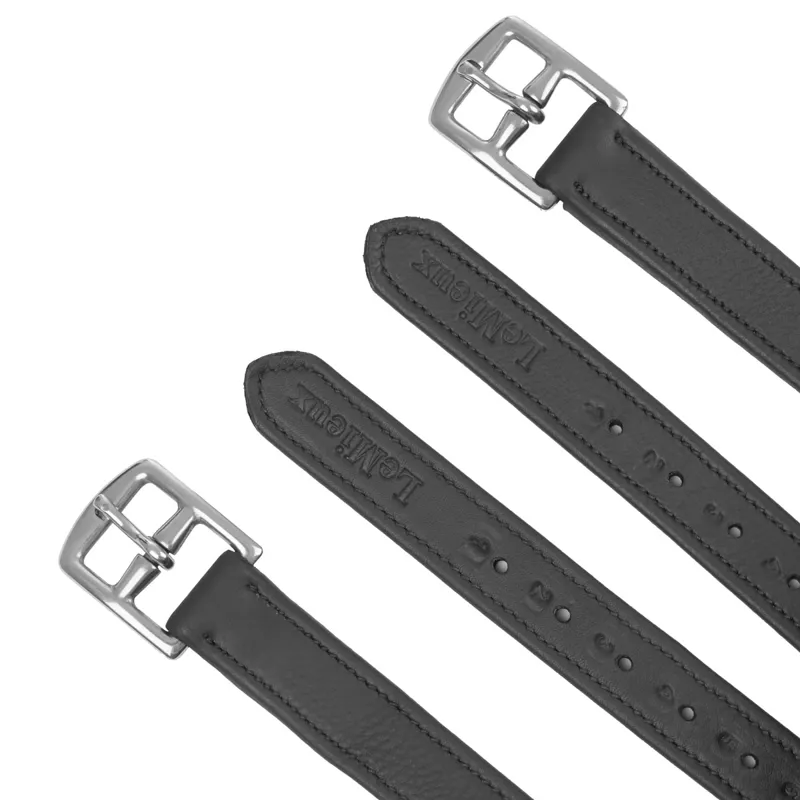 LeMieux Childrens Stirrup Leathers - Black-1