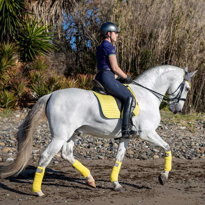 My LeMieux Ladies Polo Shirt - Navy/Citron-1