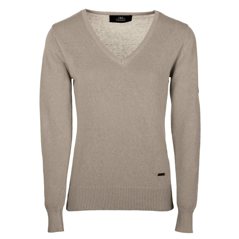 AA Platinum Casual V-Neck Sweater - Straw