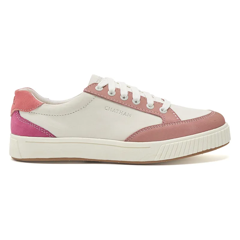 Chatham Fingle Ladies Trainers - White/Pink-3