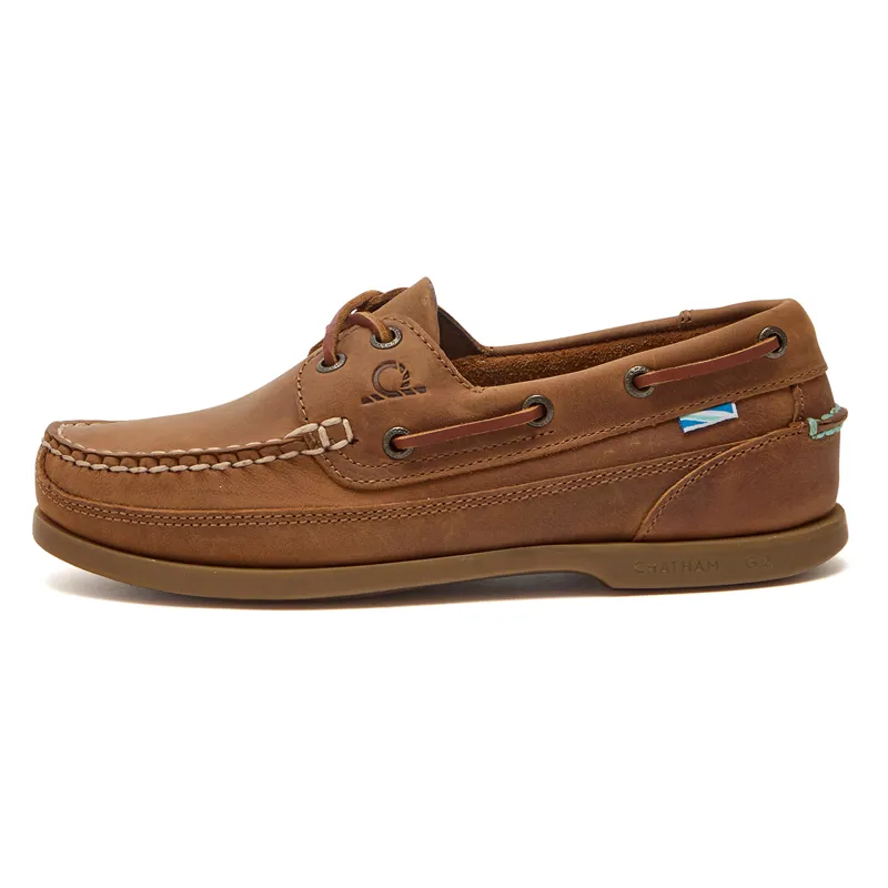 Chatham Kayak G2 Ladies Leather Boat Shoes - Walnut-1