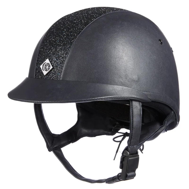 Charles Owen eLumen8 Riding Hat Navy Leather/Navy Glitter
