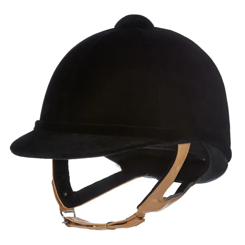 Charles Owen Wellington Classic Velvet Riding Hat Black Redpost Equestrian
