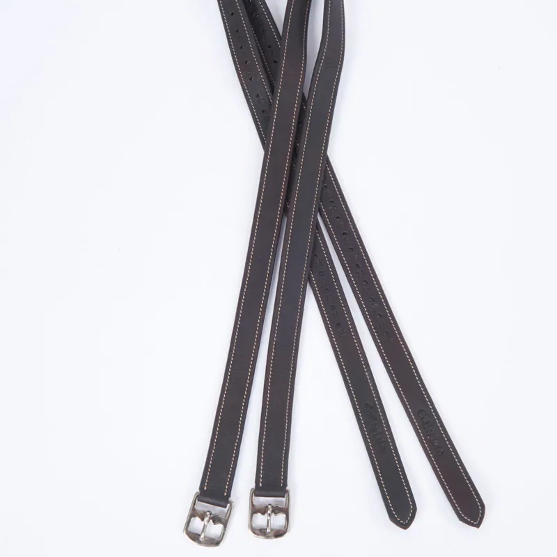 Collegiate Luxe Leather Stirrup Leathers - Brown