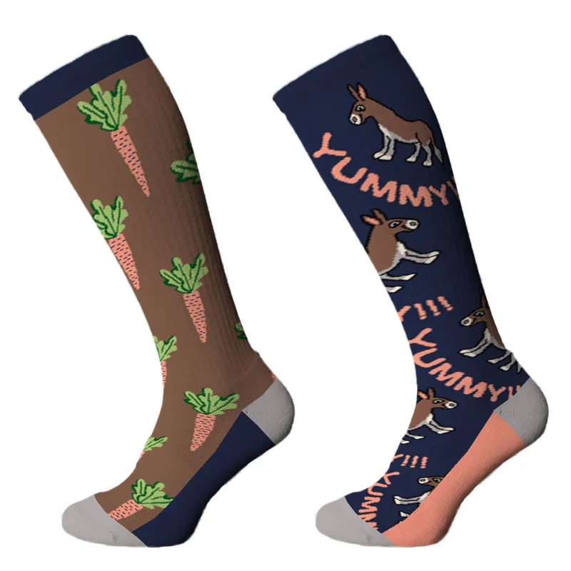 Comodo Novelty Fun Junior Socks - Donkey Carrots