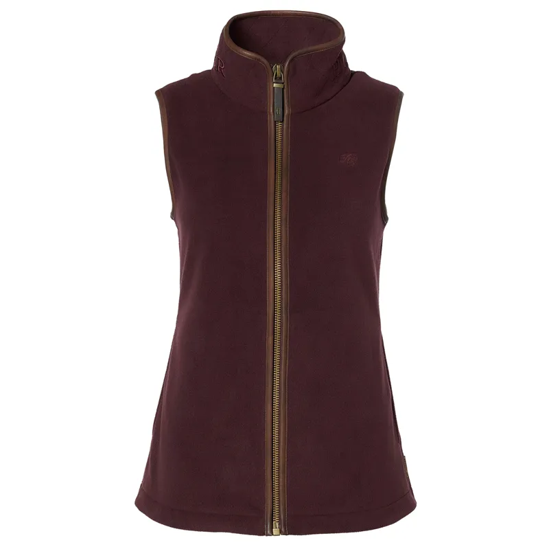 Holland Cooper Country Fleece Womens Gilet - Mulberry -4