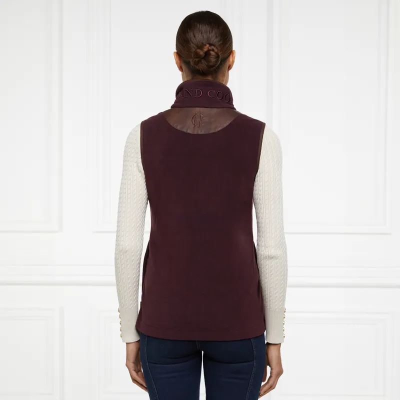 Holland Cooper Country Fleece Womens Gilet - Mulberry -2