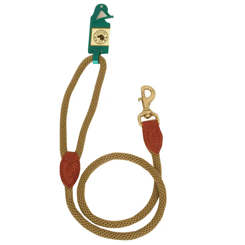 Country Pet Luxury Rope Dog Lead - Brown