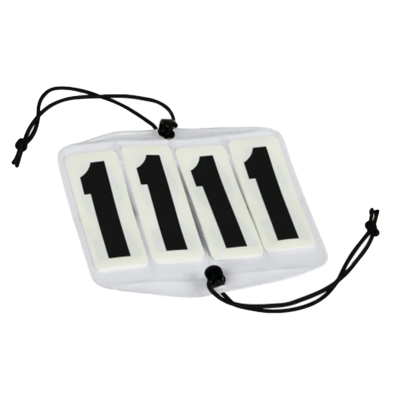Covalliero Tournament 4-Digit Competition Numbers - White