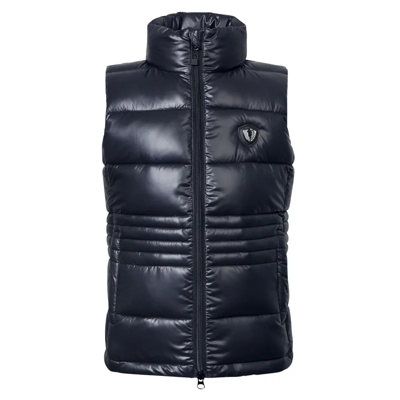 Covalliero High Collar Junior Quilted Gilet - Dark Navy