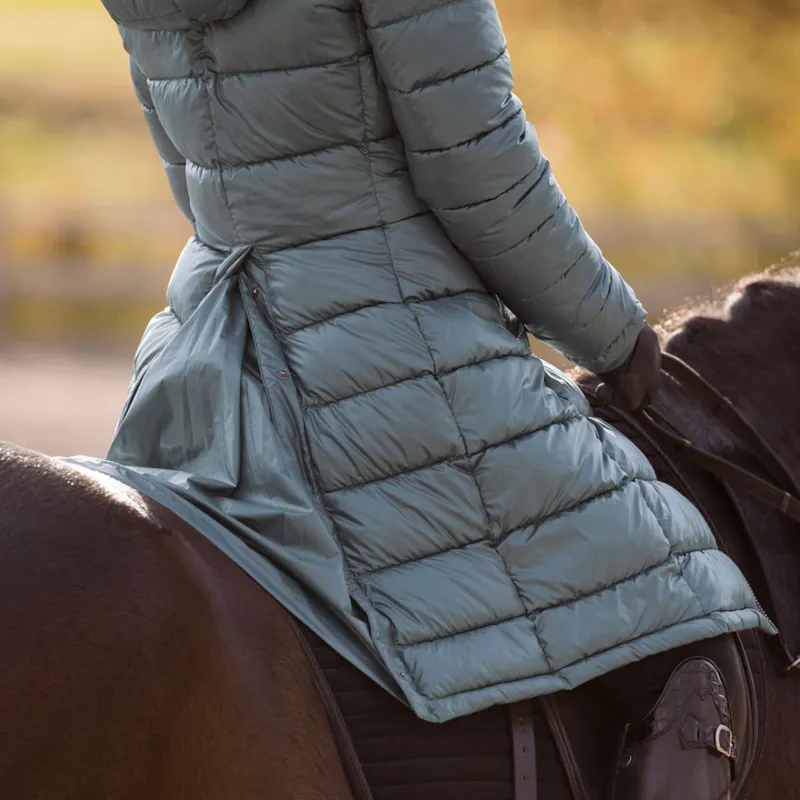 Covalliero Winter Ladies Long Quilted Jacket - Jade Green-3