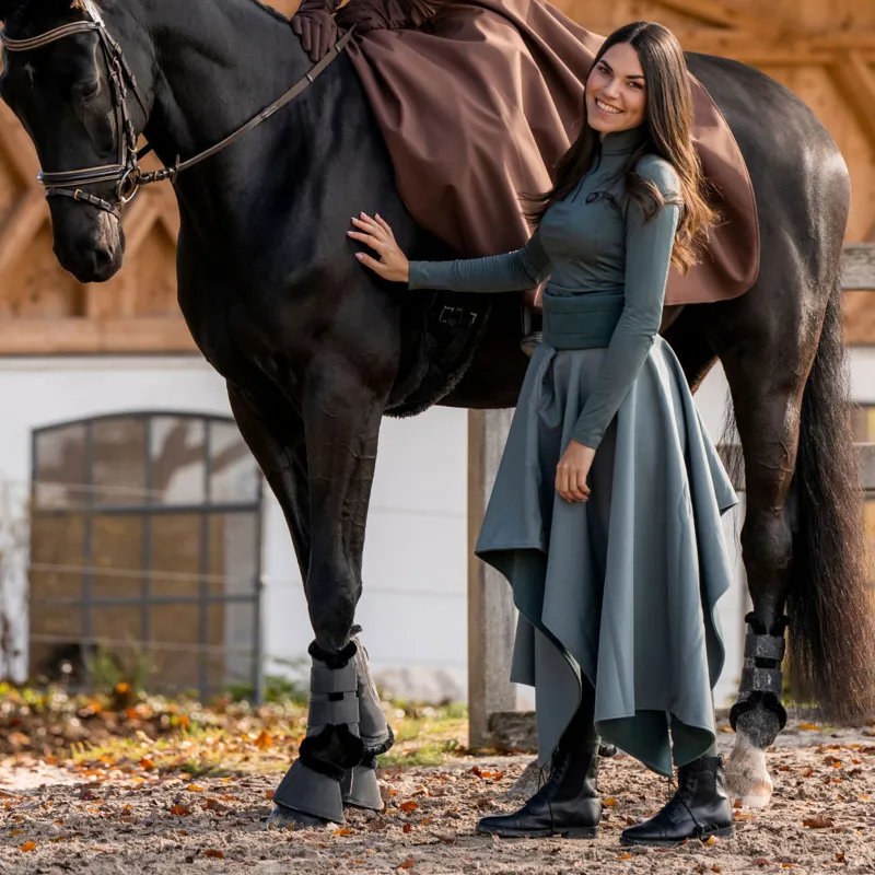 Covalliero Thermo Ladies Riding Skirt - Jade Green-2