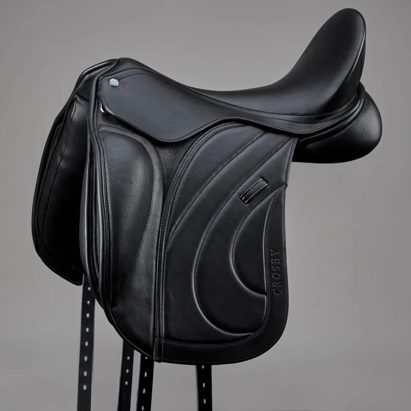 Crosby Dressage Saddle with Adjustable Knee Blocks - Black