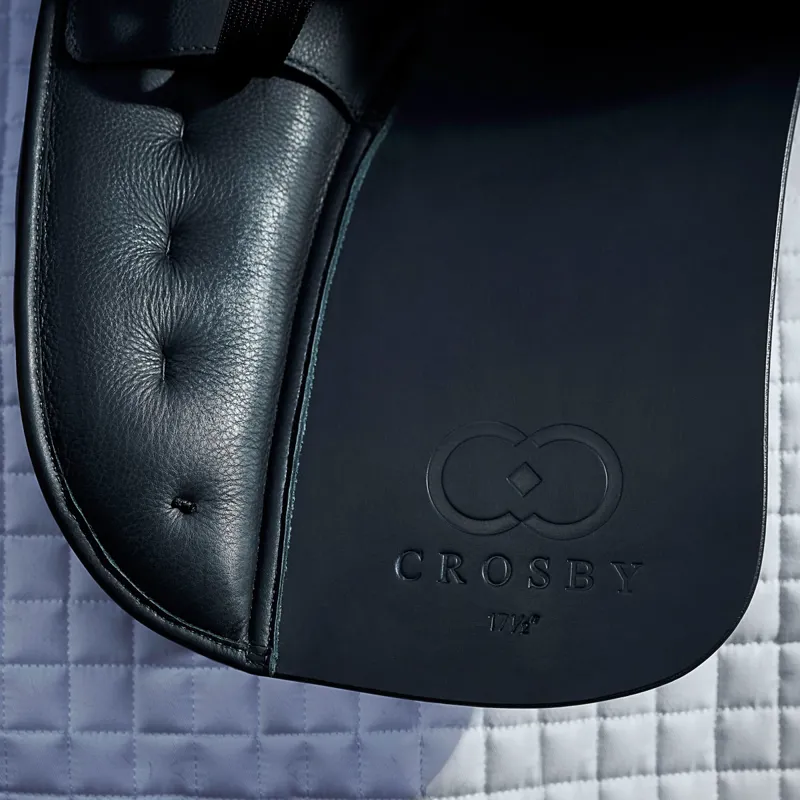 Crosby Dressage Saddle with External Knee Blocks - Black-2