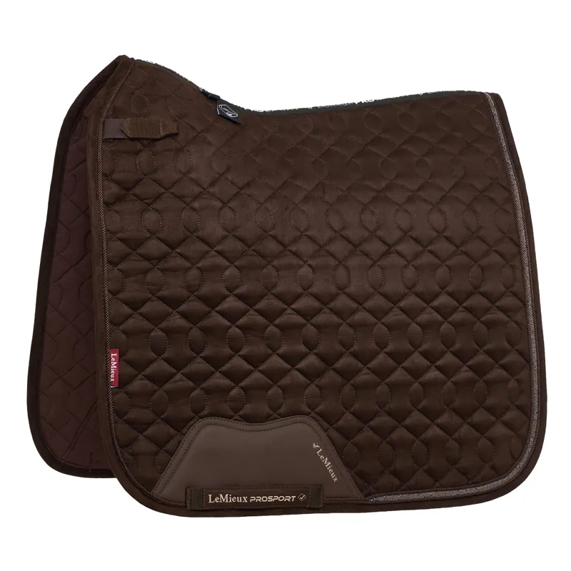 LeMieux Crystal Suede Dressage Saddlecloth - Brown