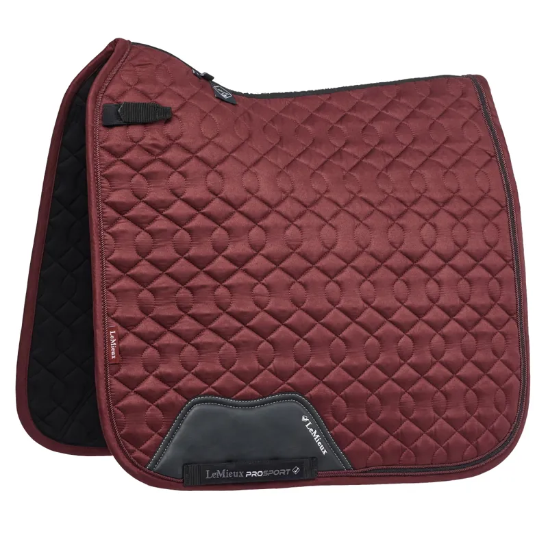 LeMieux Crystal Suede Dressage Saddlecloth - Burgundy