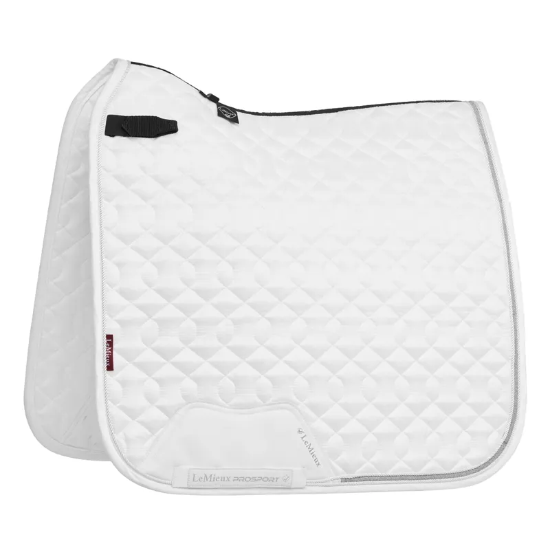 LeMieux Crystal Suede Dressage Saddlecloth - White
