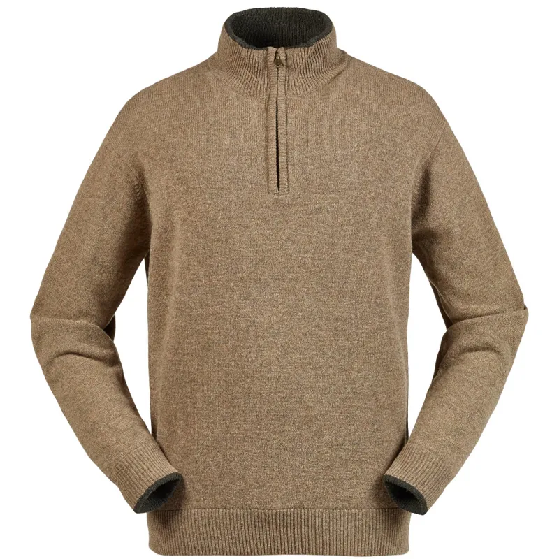 Musto Shooting Zip Neck Knit Mens Jumper - Grouse