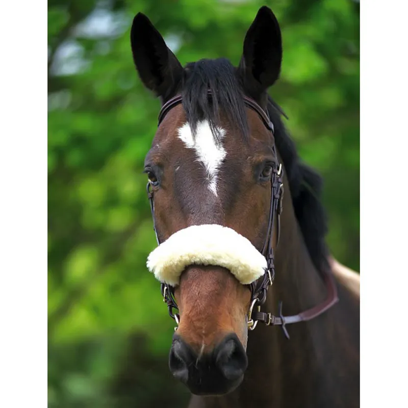 C.S.O. Sheepskin Noseband Cover Natural