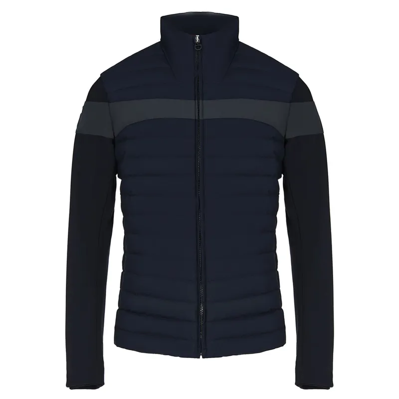 Cavalleria Toscana Nylon/Jersey Quilted Mens Jacket - Blue/Grey