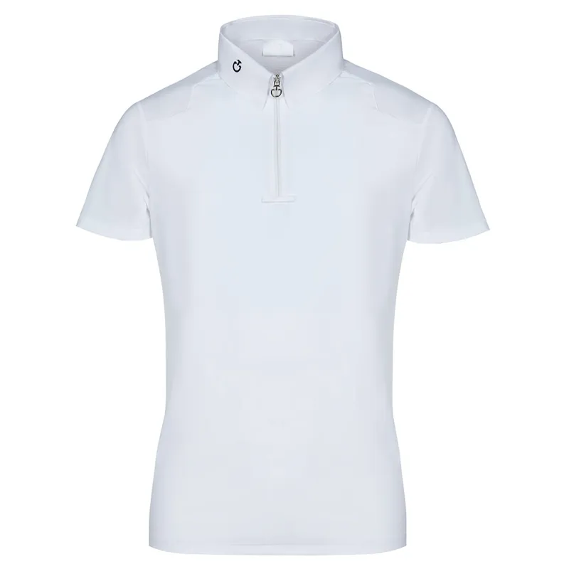 Cavalleria Toscana Tech Zip Neck Mens Competition Shirt - White